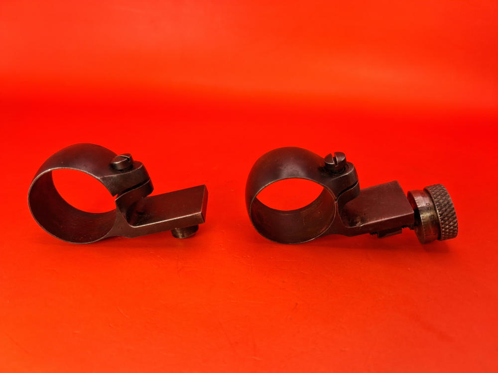 Griffin & Howe 7/8" Steel Scope Rings - M1C Garand Micrometer Windage -img-1