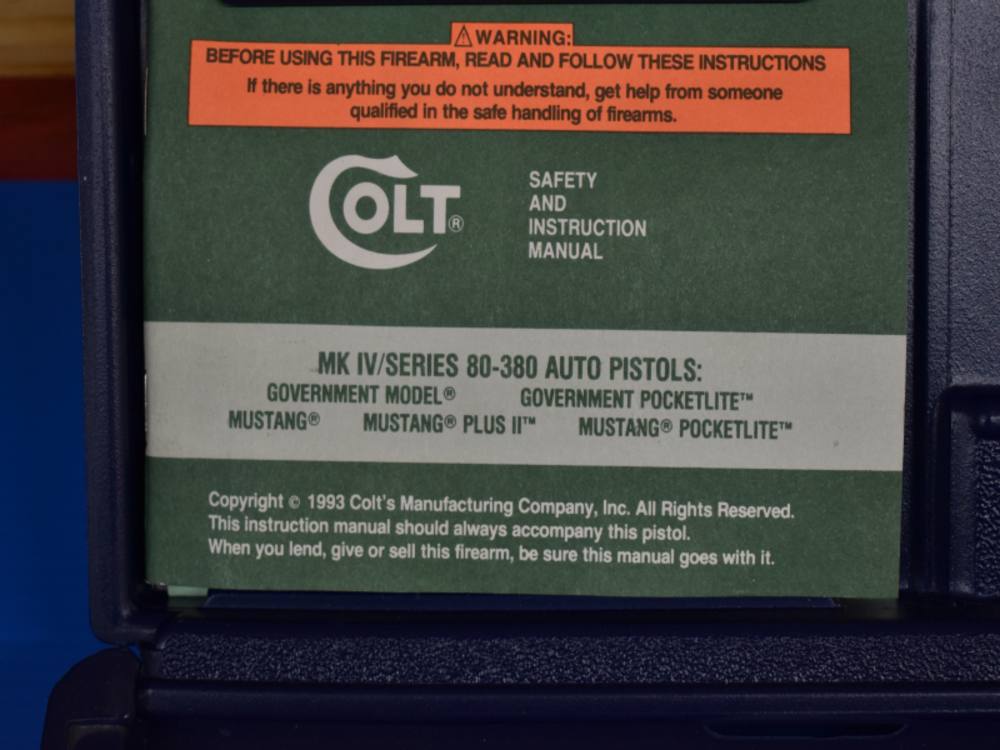 COLT MKIV SERIES 80 380ACP 3.25" BARREL 7+1 CAPACITY W/FACTORY CASE+MANUAL -img-15