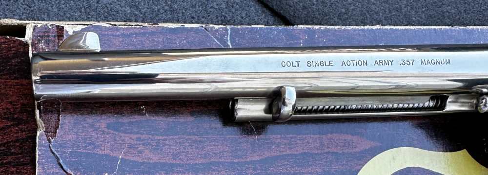 Colt Single Action Army Bright Nickel .357 Magnum, Unfired, 1981-img-9