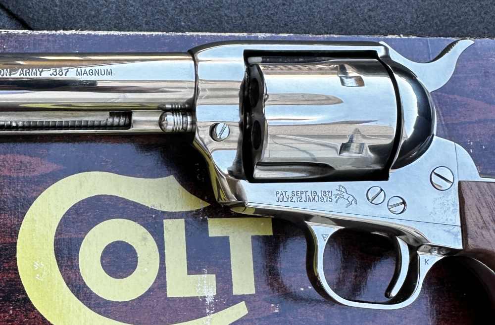 Colt Single Action Army Bright Nickel .357 Magnum, Unfired, 1981-img-5