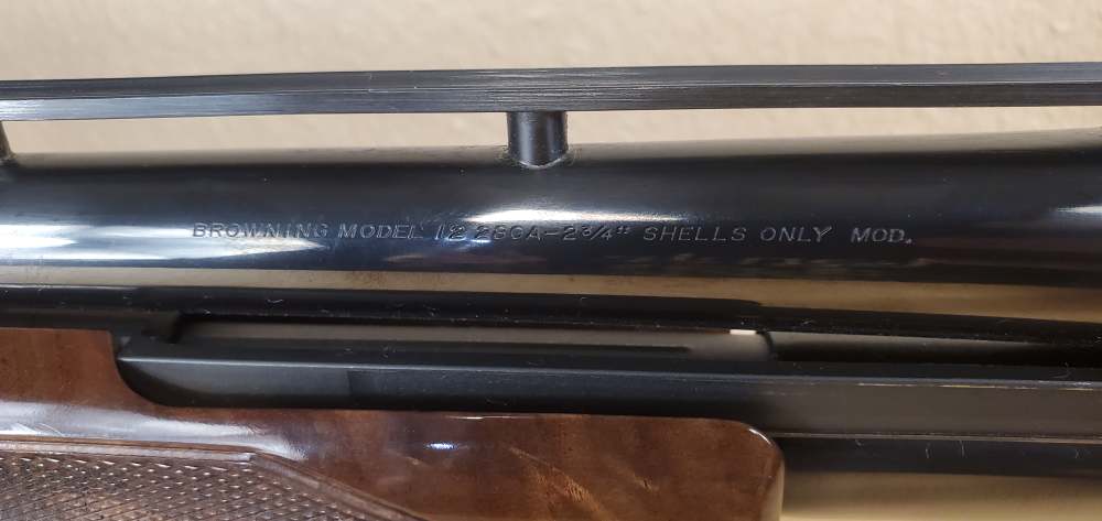 Browning, Model 12, 28 Gauge, 26" Barrel, Beautiful Gold Engraved Receiver-img-19