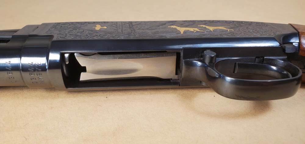 Browning, Model 12, 28 Gauge, 26" Barrel, Beautiful Gold Engraved Receiver-img-21