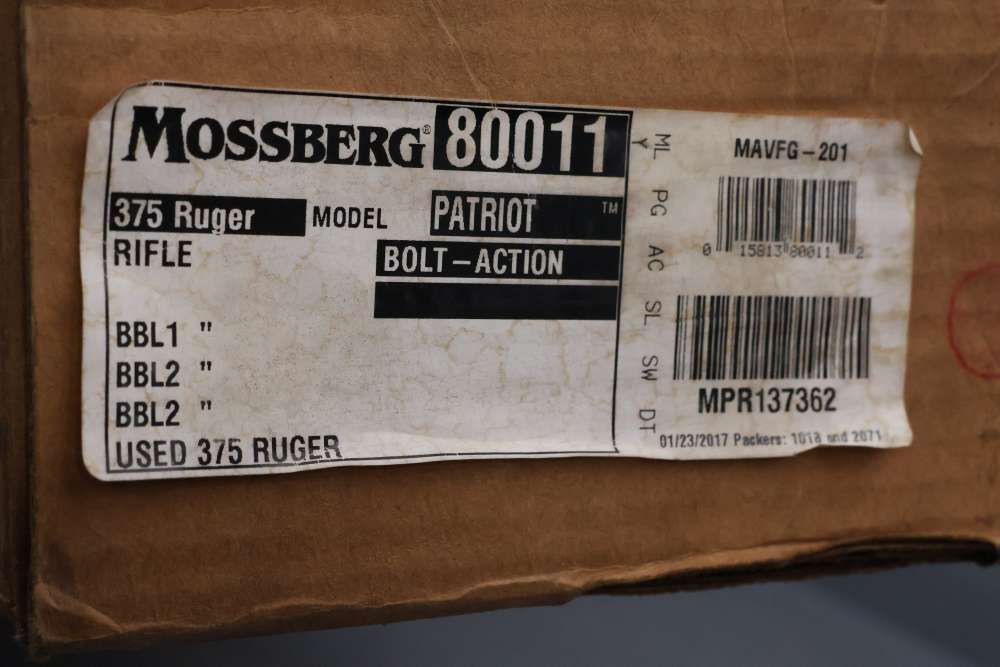 Mossberg Patriot Bolt Action Rifle .375 Ruger 22" w/ Box - 4rds --img-3