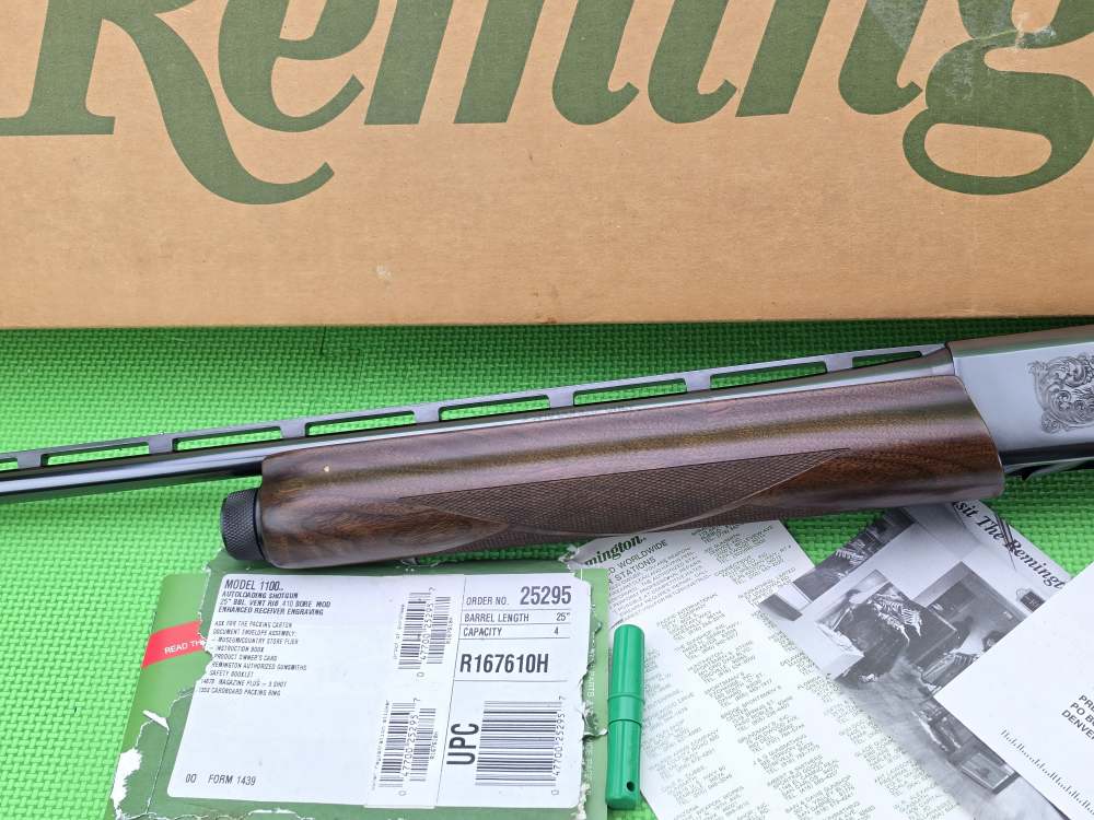 REMINGTON 1100 ENHANCED ENGRAVED * 410 GAUGE 25" VENTILATED RIB BRL SUPERB -img-9