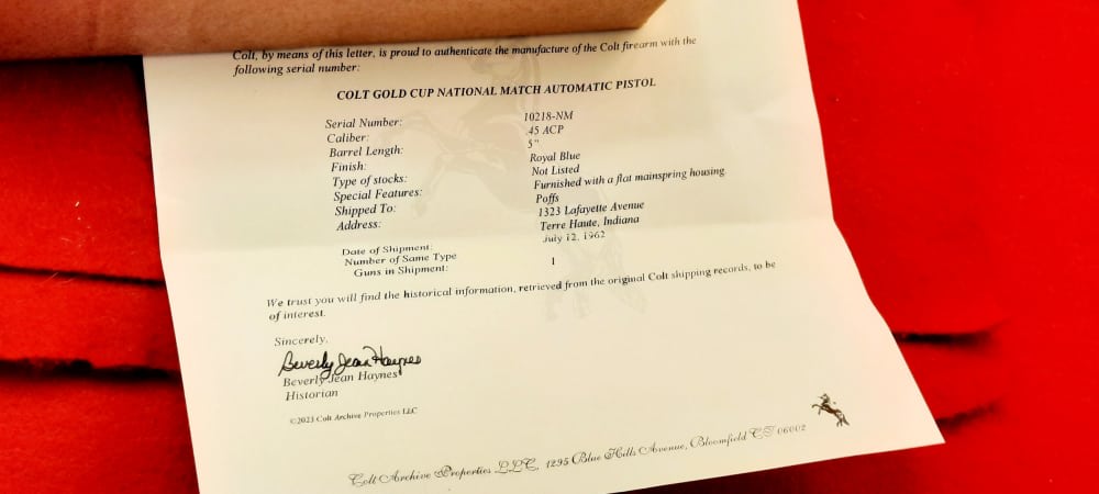 Colt Gold Cup National Match .45 ACP. 1911 *1962 Mfg* Factory Letter! NR-img-7