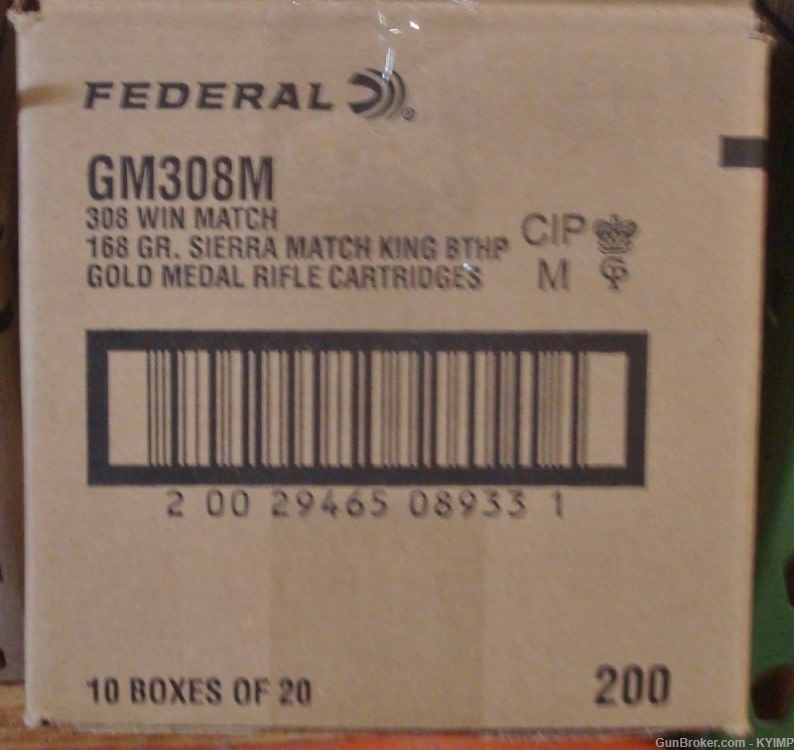 200 Federal Gold Medal 308 Match 168 gr BTHP win GM308M -img-6