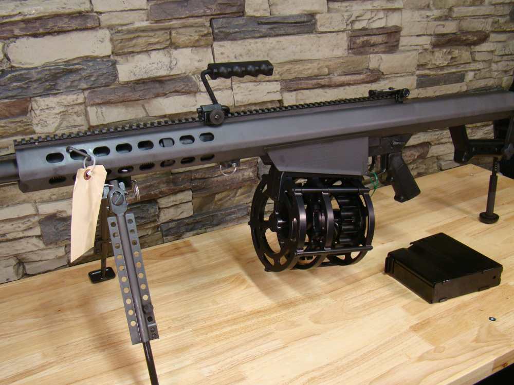 Barrett 82A1 .50BMG 20" CQ 13318 Semi-auto .50 rifle M82 w/ 20rd drum mag !-img-4