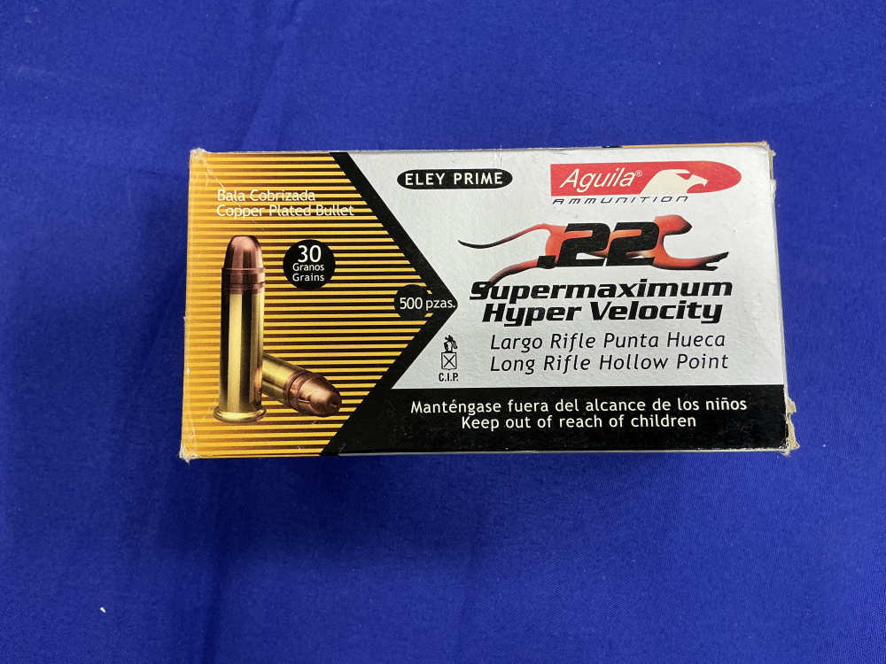 500 rounds Aguila 22 lr supermaximum hyper velocity ammo -img-0