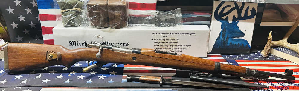 Exceptional Match Mitchell’s Mausers M48A 8mm Rifle+Bayonet +Sling + Gear -img-0
