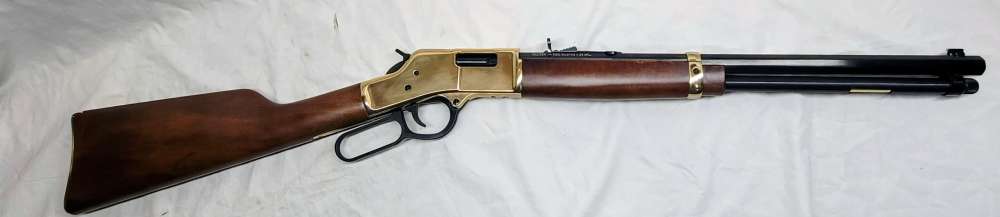 Henry H006 44 Mag/44 Special 10+1 20" Blued Octagon Barrel, Polished Brass -img-0