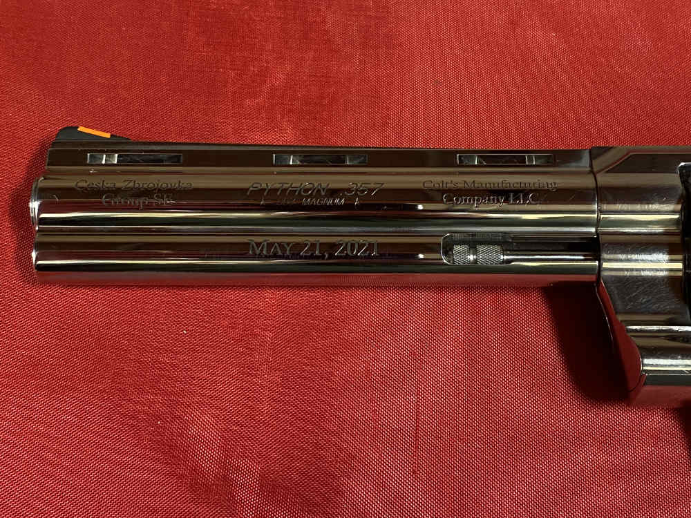 Colt CZ Python Merger Commemorative 6" Stainless 357 Mag Unfired and Rare-img-12
