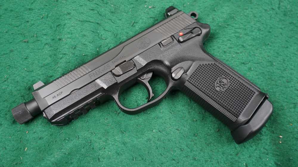 FN FNX 45 FNX45 Tactical 45acp 5.25" Threaded 15-Round Optics Ready -img-1