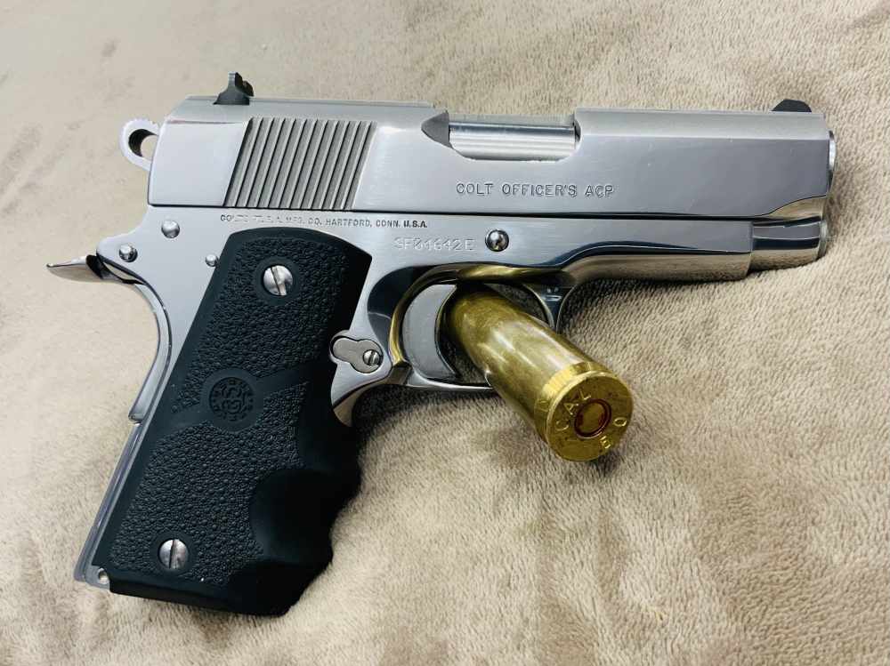 Colt Officiers MK IV Series 80 High Polished Stainless, .45ACP, 3.5” BBL.-img-12
