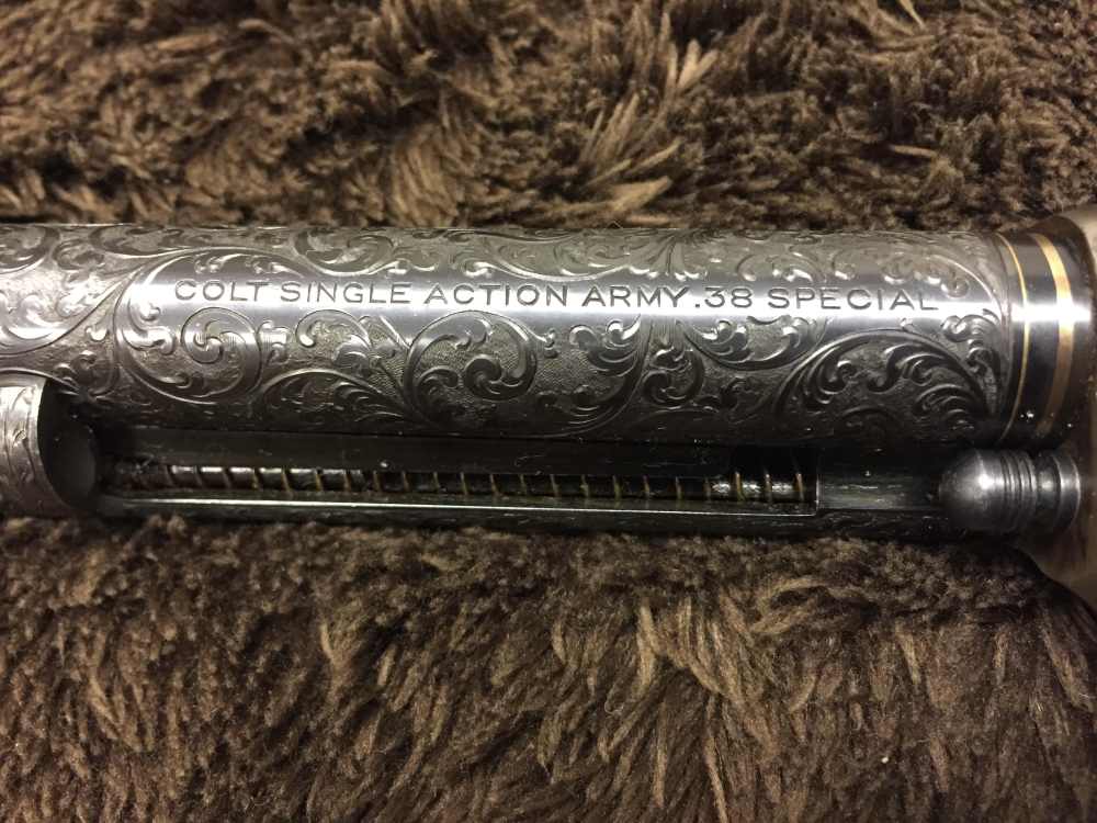 Colt Single Action Army SAA A.A. White Engraved 38 Special -img-10