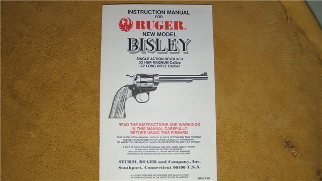 ruger new model bisley manual-img-0
