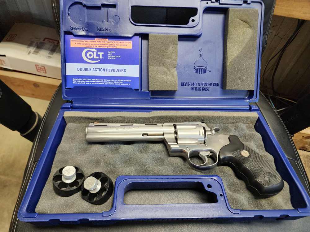 PICS! USED 2000 COLT ANACONDA 44 MAG 6 STAINLESS REVOLVER SNAKE GUN DT SS-img-3