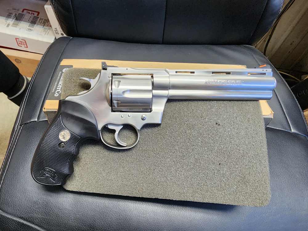 PICS! USED 2000 COLT ANACONDA 44 MAG 6 STAINLESS REVOLVER SNAKE GUN DT SS-img-0
