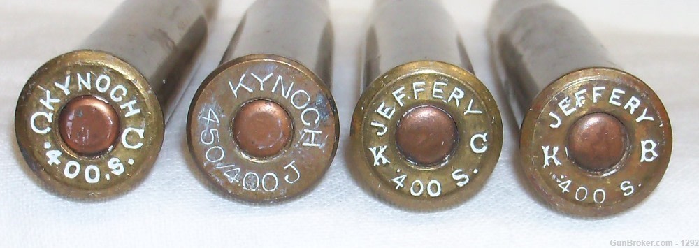 450/400 Jeffery scarce headstamped rounds X 4 -img-1