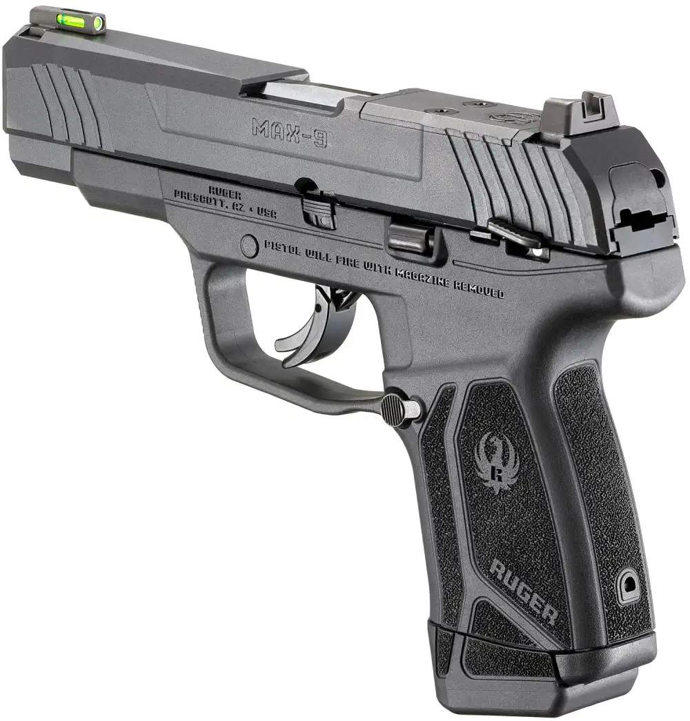 RUGER MAX-9 9mm Pistol Optics Ready Tritium Fiber Optic Sight Adjustable -img-3