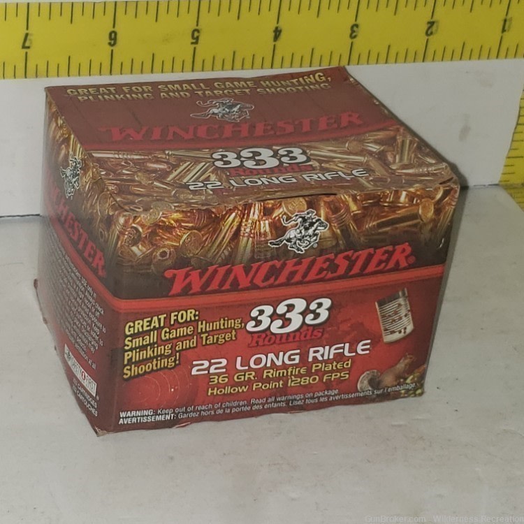 333ct Winchester copper clad 22lr 36g 1280fps FAST FREE SHIPPING y3-img-0