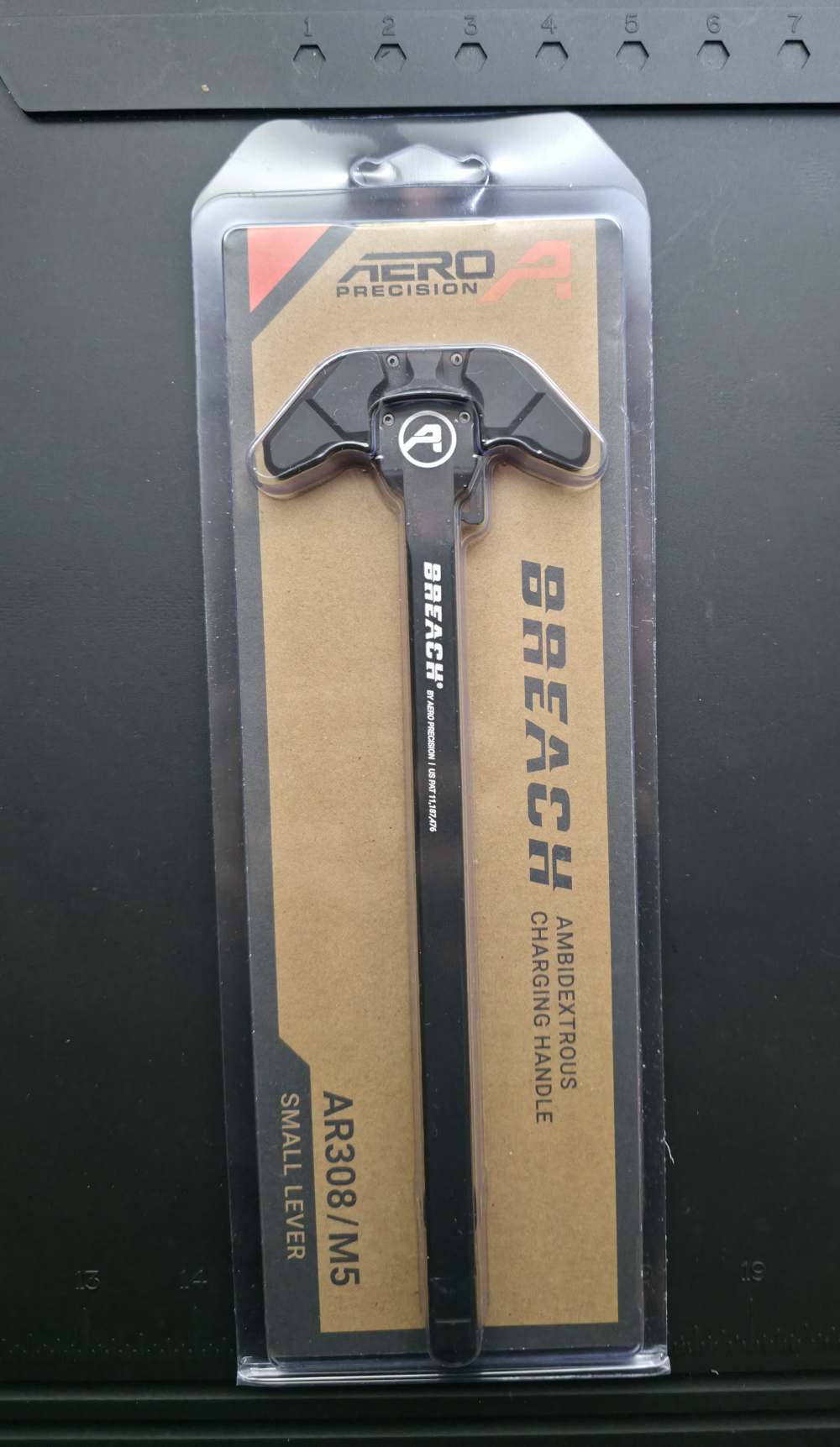 Aero Precision BREACH Ambi Charging Handle for AR10 M5 Small Lever - Black -img-0
