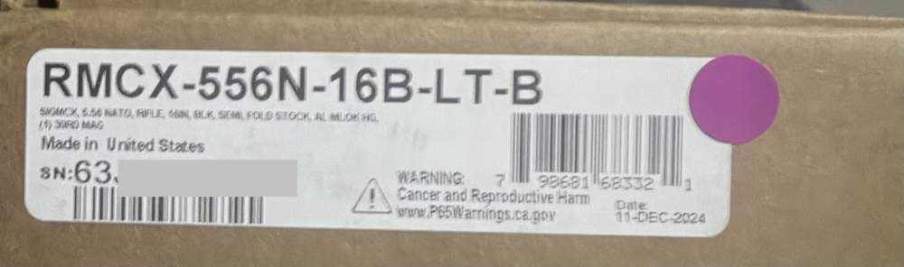 Sig Sauer MCX Spear LT 16" 5.56 Rifle Black RMCX-556N-16B-LT-B NEW-img-9