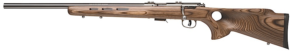 Savage 93R17 BTVLSS 17 HMR Rifle 21 Brown Thumbhole Laminate 96210-img-0