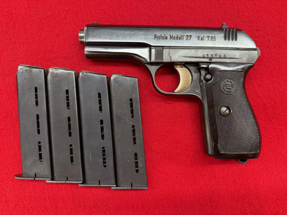 1942 CZECH CZ 27 7,65 (32 ACP) (4) 9RD MAGS W/ HOLSTER MATCHING SN LIKE NEW-img-0