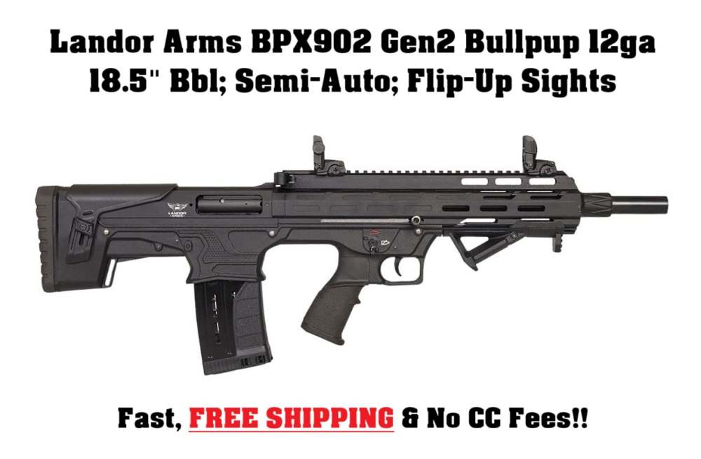 Landor Arms BPX902 Gen2 Bullpup Semi Auto AR12 Tactical 12ga 2-5 Rd Mags-img-0