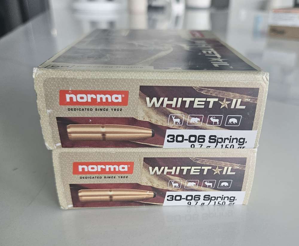 NORMA Whitetail 30-06 Ammo 2 boxes, 40 Cartridges Free shipping-img-1