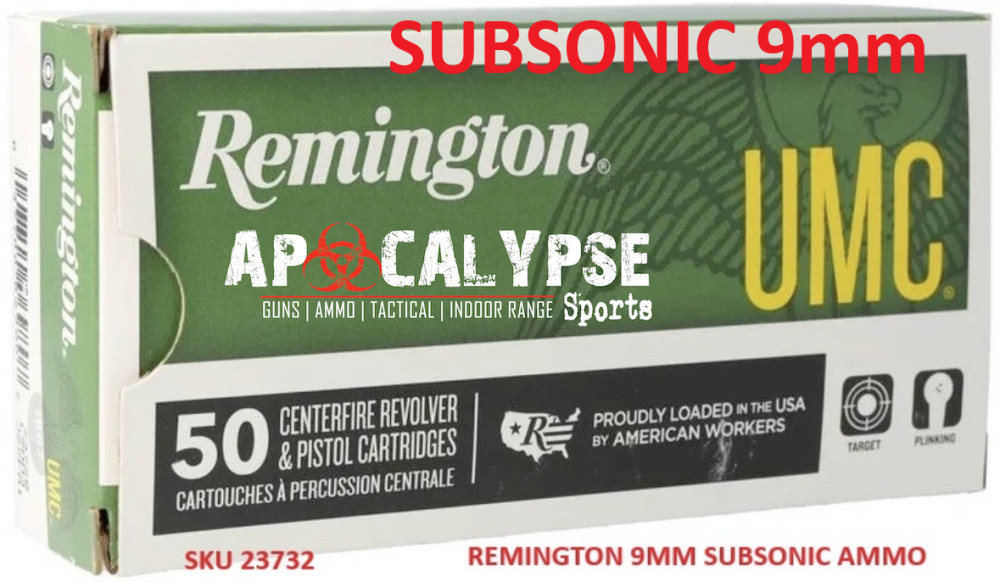 Remington 9mm Subsonic Ammo 50 rds-img-0