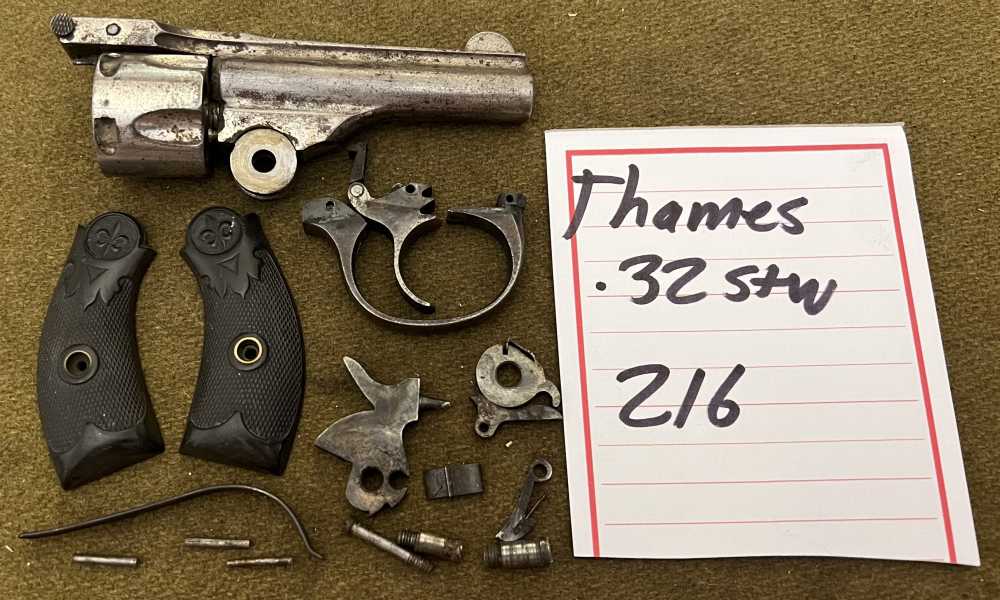 Thames Arms Co .32 S&W top break revolver parts kit repair lot barrel grips-img-0