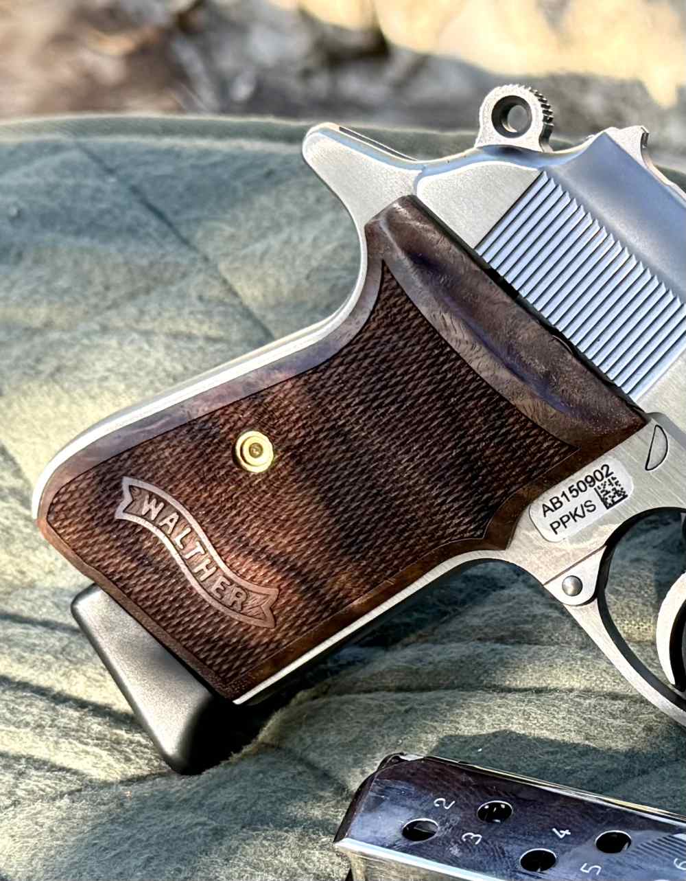 Walther PPK/s Walnut Grips Stainless Frame Two Magazines  // New-img-3