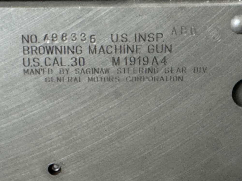 1943 Browning M1919A4 Saginaw semi-auto 7.62x51 w/ 1943 M2 tripod-img-8