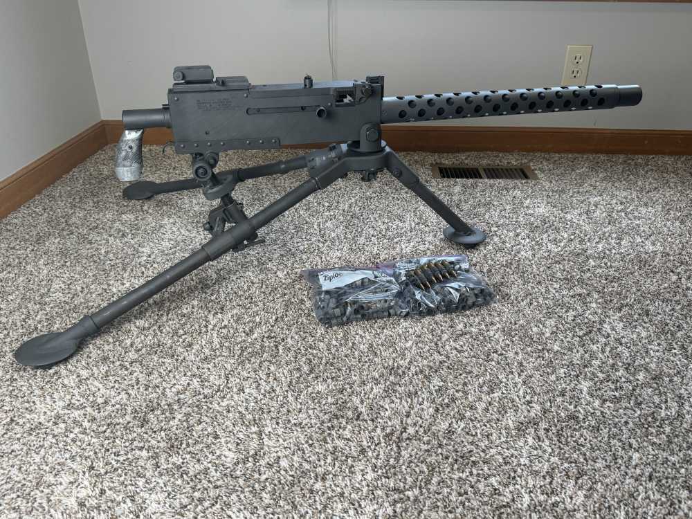 1943 Browning M1919A4 Saginaw semi-auto 7.62x51 w/ 1943 M2 tripod-img-1