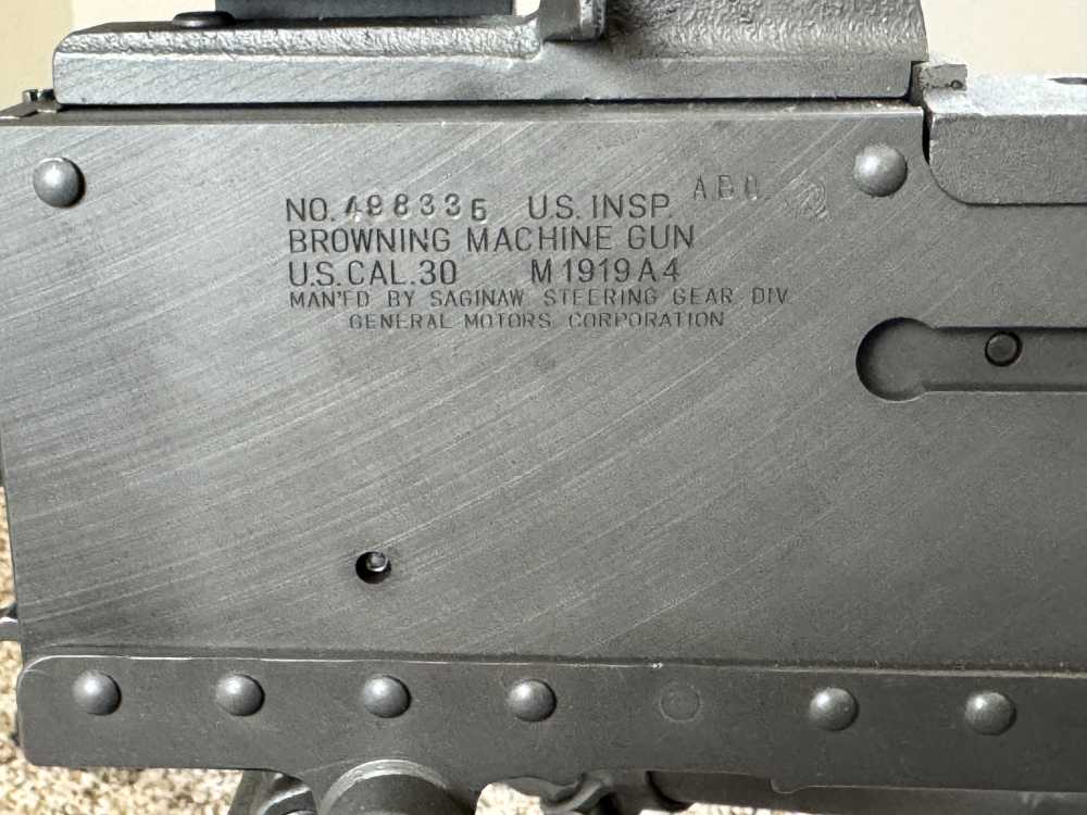 1943 Browning M1919A4 Saginaw semi-auto 7.62x51 w/ 1943 M2 tripod-img-7