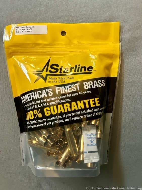 Starline 6.8 SPC NEW BRASS - 100 Count -img-1