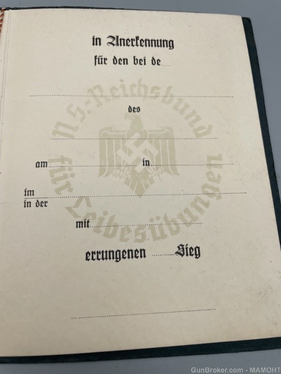 WW2 German NSRL Sport Day award document-img-2