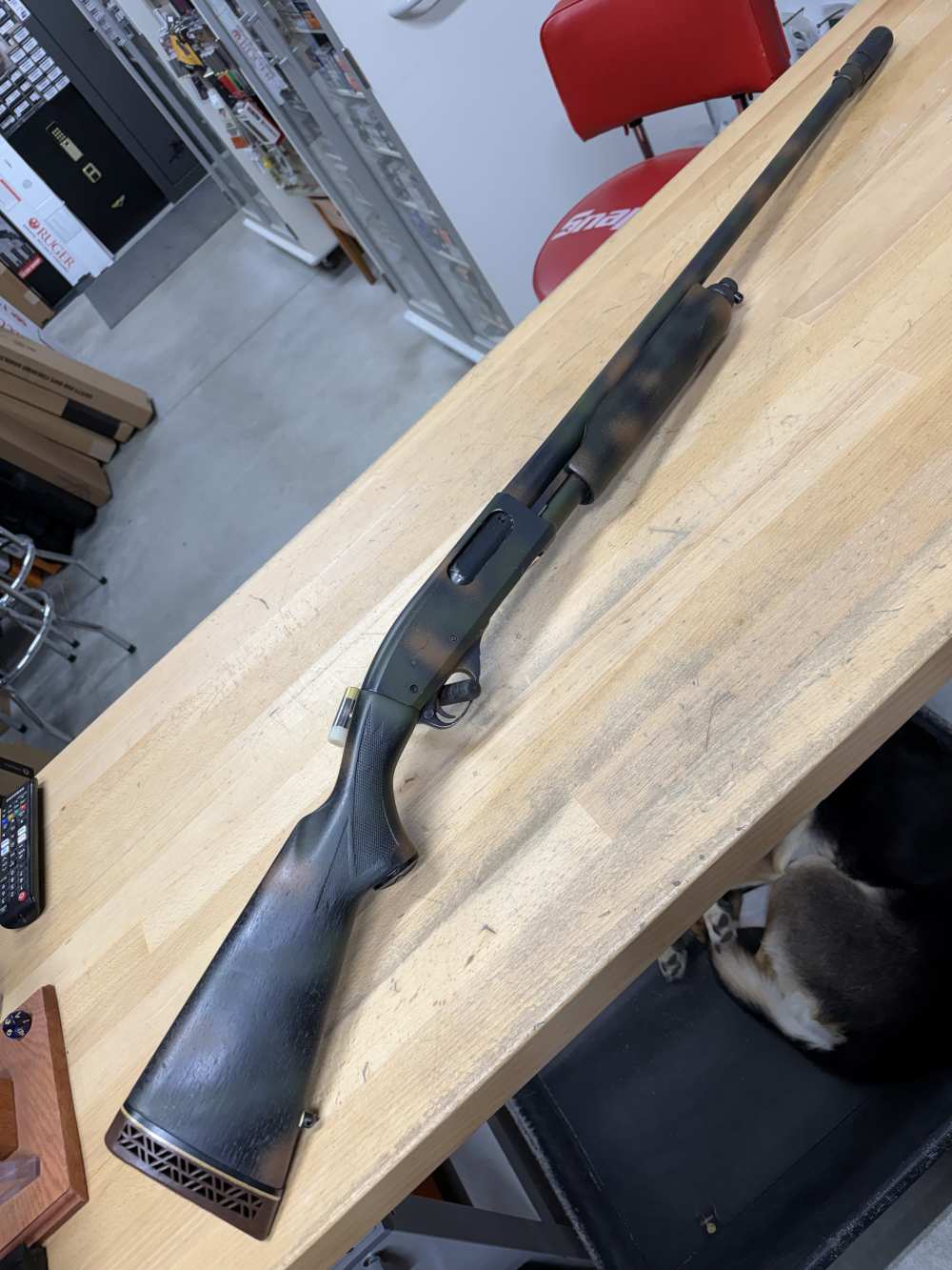 Used Remington 870 Wingmaster custom camo 12 gauge shotgun-img-0