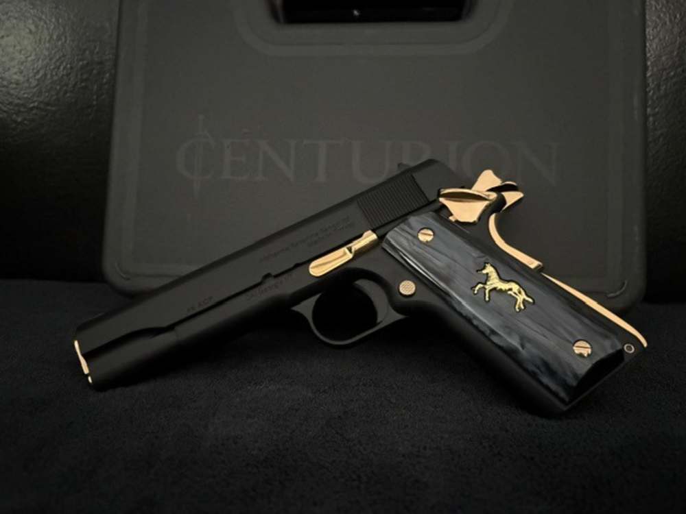 Century Arms Centurion 11 1911 45ACP Gold plated .01 Start Penny Auction NR-img-0