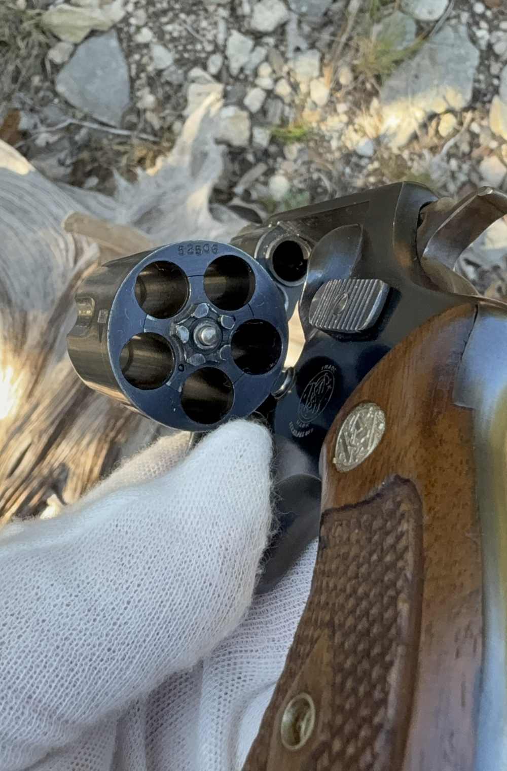 S&W 36 (Pre-model) blued 2 inch square butt Diamond Medallion grips-img-19