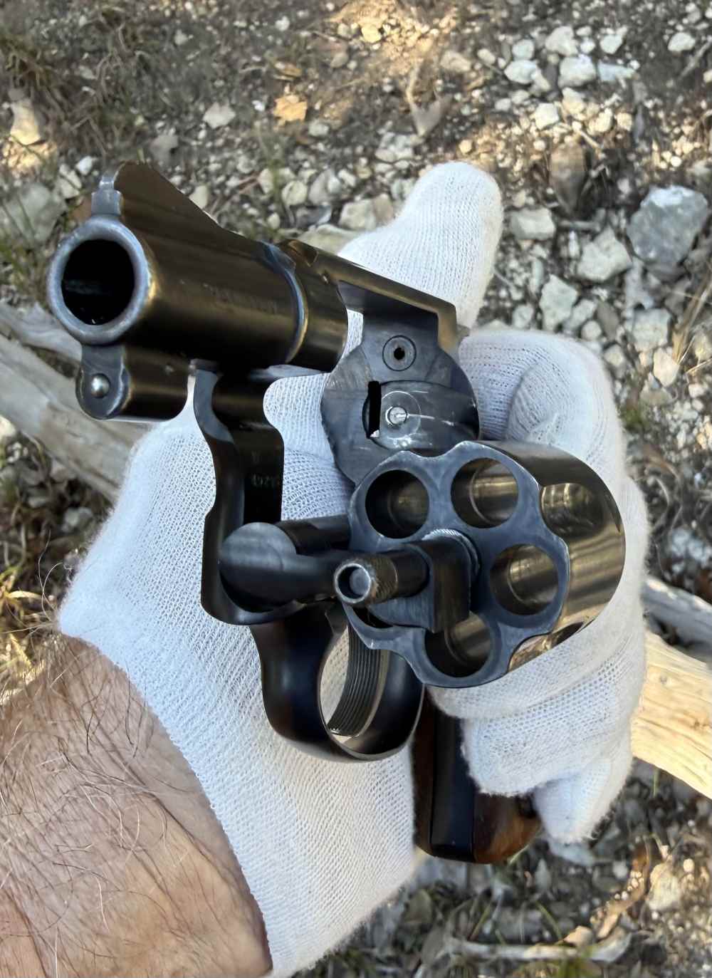 S&W 36 (Pre-model) blued 2 inch square butt Diamond Medallion grips-img-21