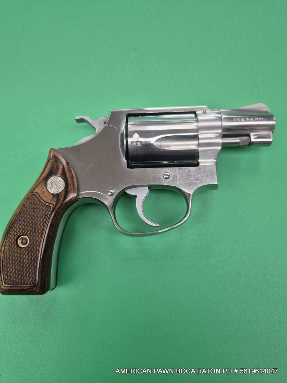 1968 SMITH & WESSON  M 60  STAINLESS , 2" BRL, REALLY NICE ONE 38SPL.-img-3