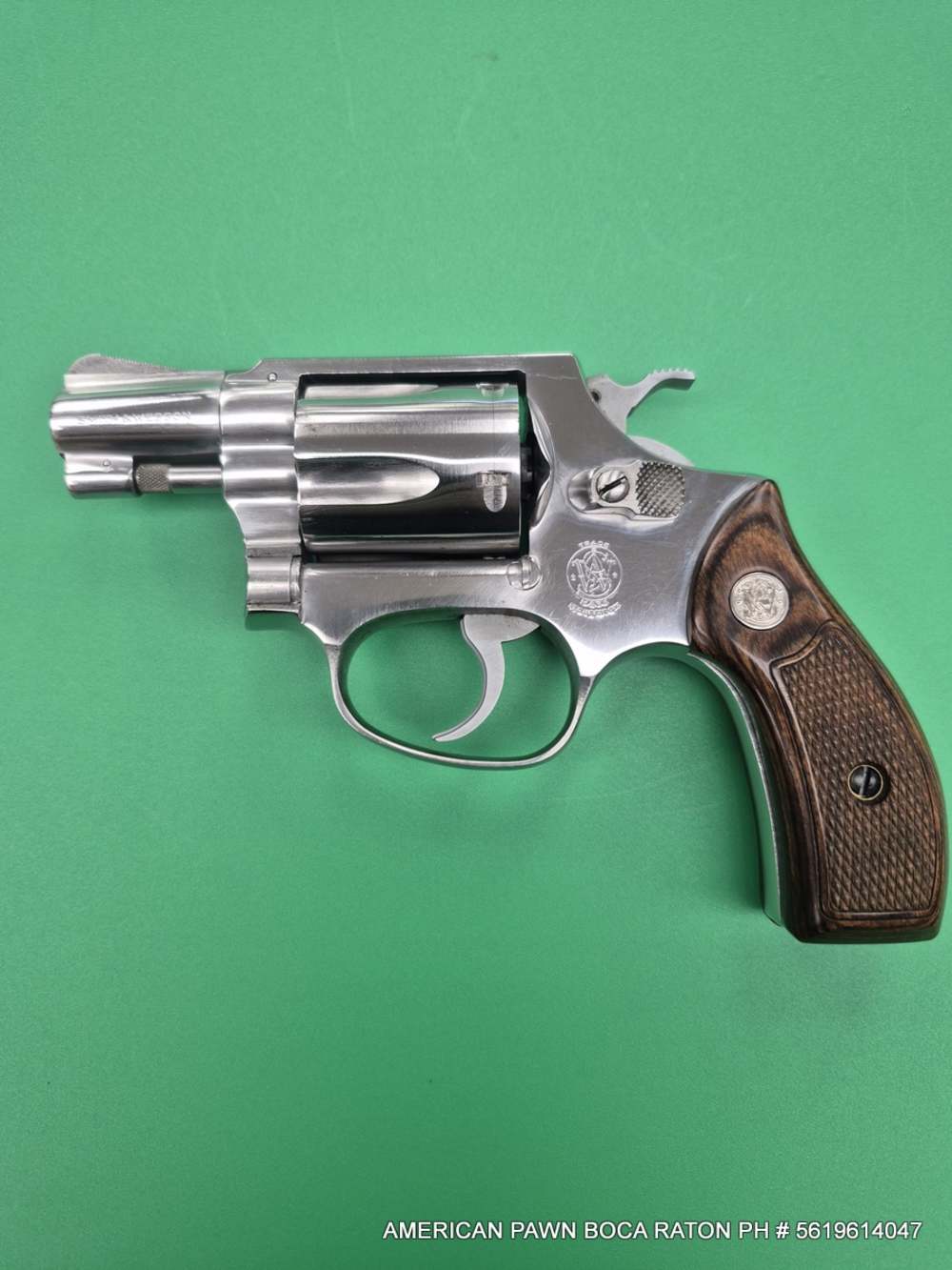 1968 SMITH & WESSON  M 60  STAINLESS , 2" BRL, REALLY NICE ONE 38SPL.-img-0