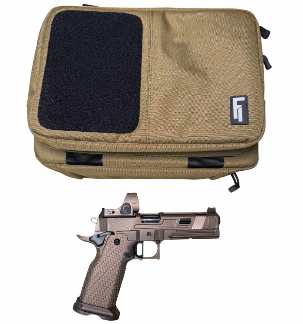 Fowler Vanta 9 Steel 5" Ported 2011 9mm Suede FDE Trijicon SRO New Unfired -img-0