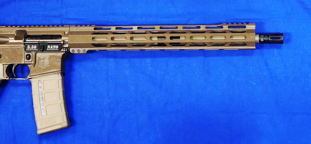 DIAMONDBACK DB15 5.56 NATO 16" BURNT BRONZE W/ FDE FURNITURE - EXCELLENT-img-3