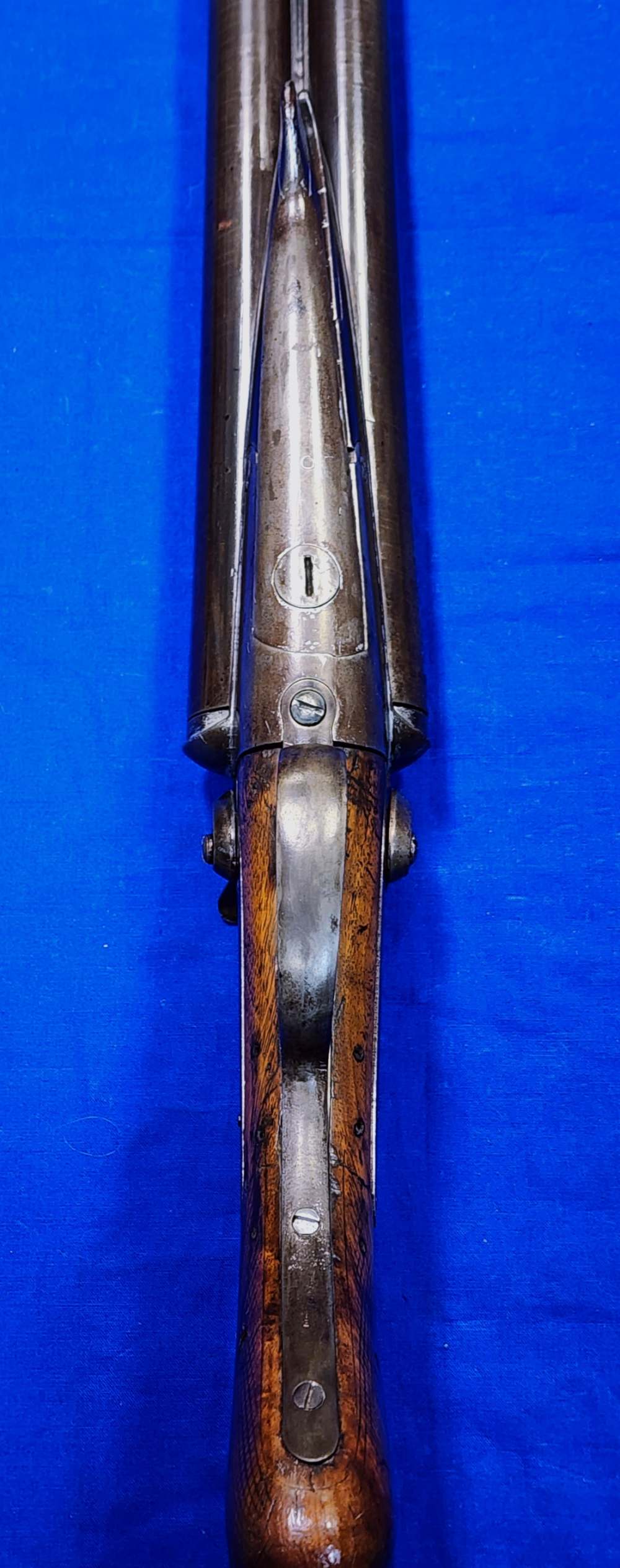 ANTIQUE GEO, FISHER (HENRI PIEPER) MODEL 1889 12GA SxS DAMASCUS HAMMER GUN-img-7
