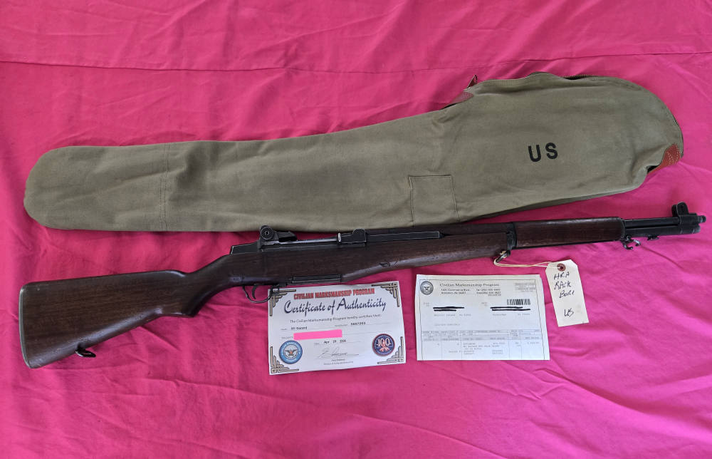 1955 Harrington and Richardson M1 Garand W/ Paperwork & Case H&R-img-0