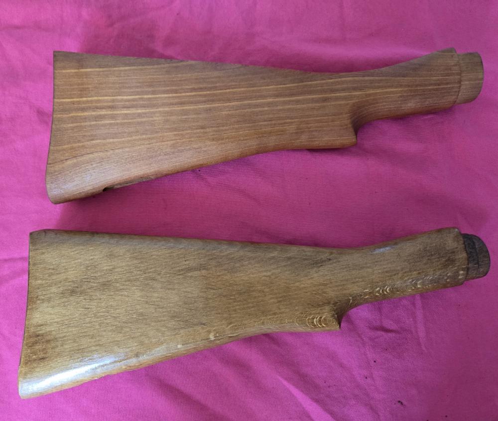 TWO RARE New old Stock Unused Enfield No.4 Blonde Buttstocks. -img-0