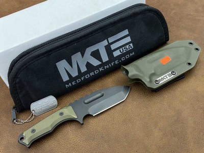 NIB DISCONTINUED Medford Emperor Fixed Blade Knife 4.625" Tanto 